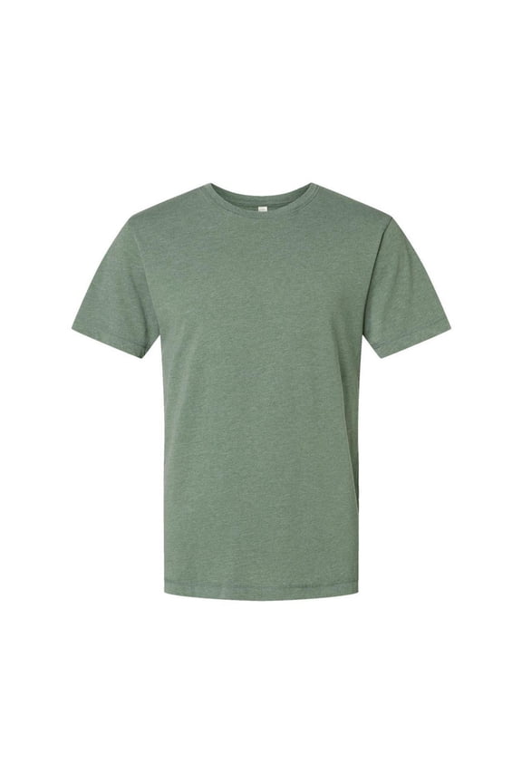 LAT Adult Unisex Crew Neck Short Sleeve Vintage Wash Jersey T-Shirt, Washed Basil, 3X