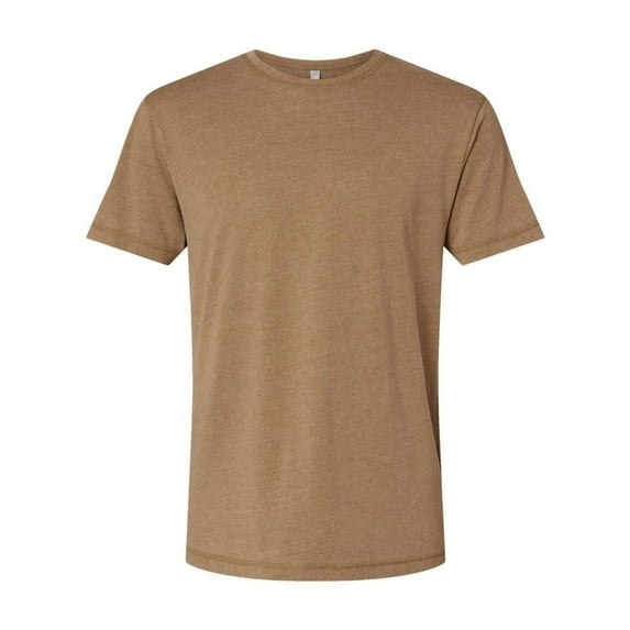 LAT Adult Unisex Crew Neck Short Sleeve Vintage Wash Jersey T-Shirt, Washed Coyote Brown, L