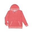 thumbnail image 1 of LAT Adult Unisex Harborside Mélange French Terry Hoodie, Red Melange, X-Small, 1 of 3