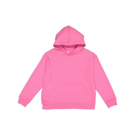 LAT Apparel Youth Pullover Fleece Hoodie - X-Small - Raspberry
