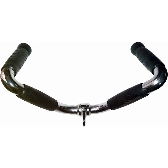 LAT Attachment Versatile Tricep Curl Pulldown Bar with Revolving Rubber Handle for Gym Strength Workout