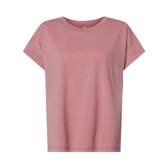 LAT B03538536 Women Relaxed Vintage Wash T-Shirt, Washed Mauvelous - Extra Large