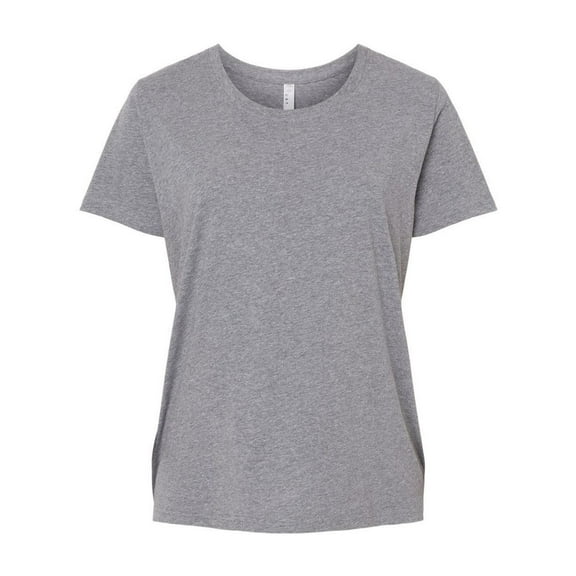 LAT B04938134 Women Curvy Collection Fine Jersey T-Shirt, Granite Heather - Size 3 - 22 to 24