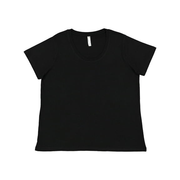 LAT B04938504 Women Curvy Collection Fine Jersey T-Shirt, Blended Black - Size 3 - 22 to 24
