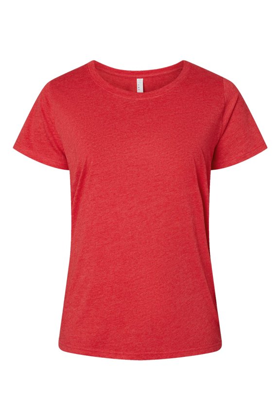 LAT B04938712 Women Curvy Collection Fine Jersey T-Shirt, Vintage Red - Size 1 - 14 to 16