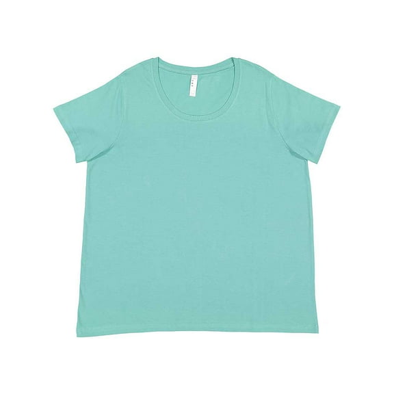 LAT B04938812 Curvy Collection Women Fine Jersey T-Shirt, Saltwater - Size 14-16