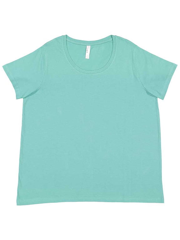 LAT B04938813 Curvy Collection Women Fine Jersey T-Shirt, Saltwater - Size 18-20