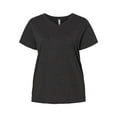 thumbnail image 1 of LAT B05038105 Women Curvy Collection Fine Jersey V-Neck T-Shirt, Vintage Smoke - Size 4 - 26 to 28, 1 of 2