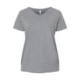 thumbnail image 1 of LAT B05038134 Women Curvy Collection Fine Jersey V-Neck T-Shirt, Granite Heather - Size 3 - 22 to 24, 1 of 2