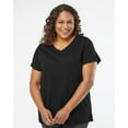 thumbnail image 1 of LAT B05038243 Women Curvy Collection Fine Jersey V-Neck T-Shirt, Natural Heather - Size 2 - 18 to 20, 1 of 2