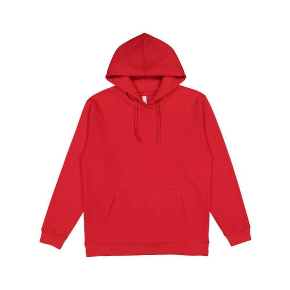LAT B06538705 Elevated Fleece Basic Hoodie, Red - Large