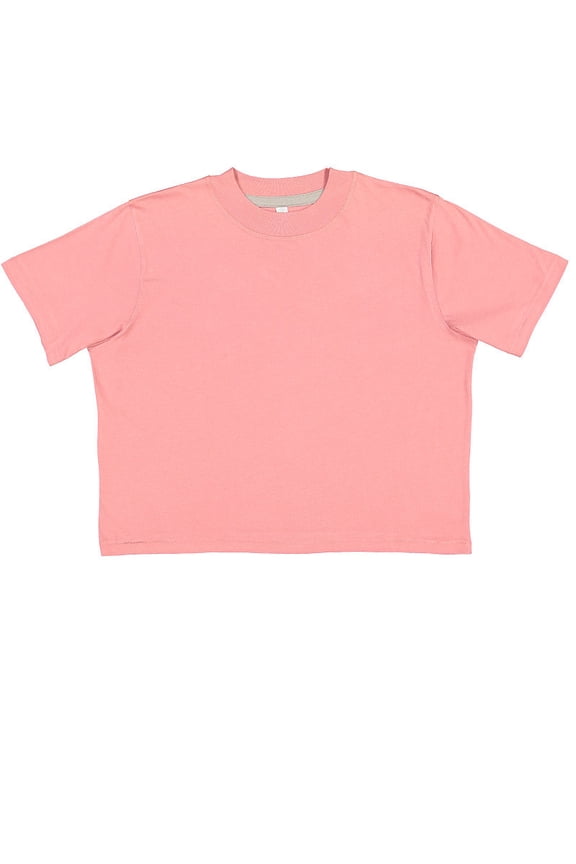 LAT B06838275 Women Boxy T-Shirt, Mauvelous - Large