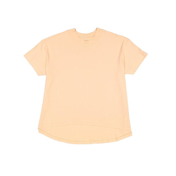 LAT B06938337 Women High-Low T-Shirt, Peachy - 2XL