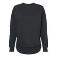 thumbnail image 1 of LAT B07038503 Women Weekend Fleece Crewneck Sweatshirt, Black - Small, 1 of 3