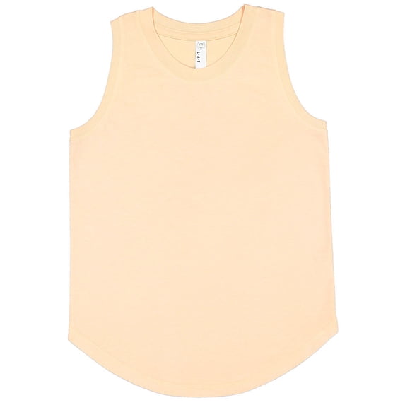 LAT B07738125 Girls Relaxed Fine Jersey Tank Top, Peachy - Large