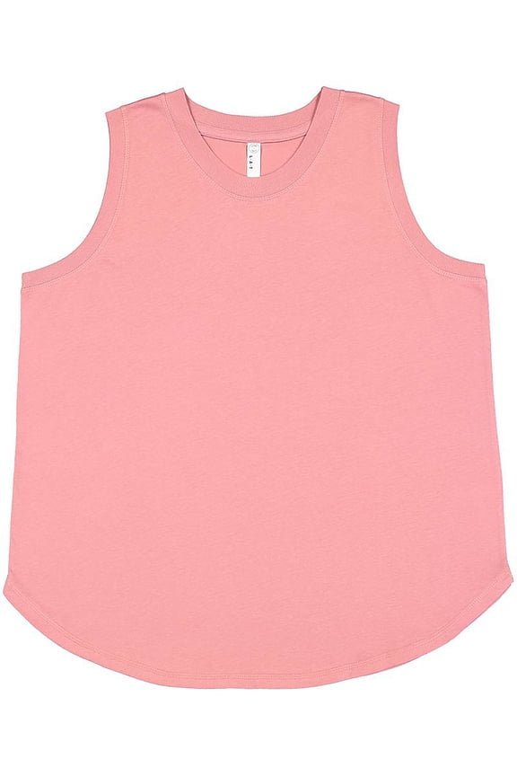 LAT B08038273 Women Curvy Relaxed Fine Jersey Tank Top, Mauvelous - Size 2 - 18 to 20