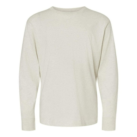 LAT B31438246 Youth Fine Jersey Long Sleeve T-Shirt, Natural Heather - Extra Large