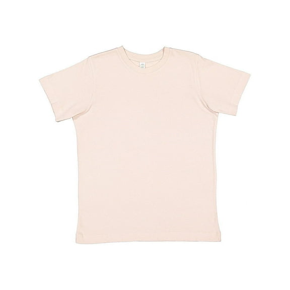 LAT B38038324 Youth Fine Jersey T-Shirt, Blush - Medium