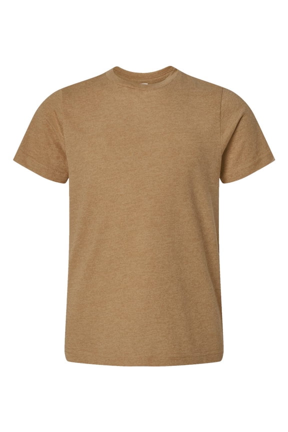 LAT B38038414 Youth Fine Jersey T-Shirt, Vintage Coyote Brown - Medium