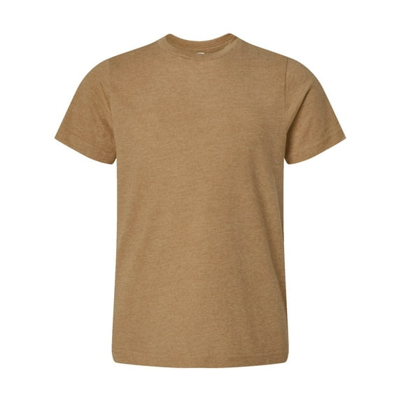 LAT B38038415 Youth Fine Jersey T-Shirt, Vintage Coyote Brown - Large