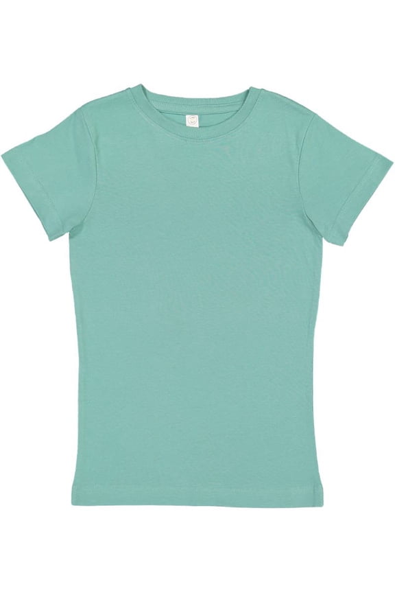 LAT B39538166 Girls Fine Jersey T-Shirt, Saltwater - Extra Large