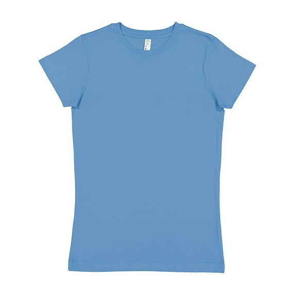 LAT B50338267 Women Fitted Fine Jersey T-Shirt, Carolina Blue - 2XL