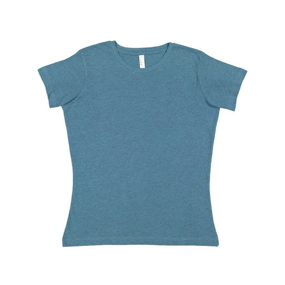 LAT B87238105 Women Fine Jersey T-Shirt, Bermuda Blackout - Large