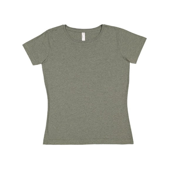LAT B87238526 Women Fine Jersey T-Shirt, Bamboo Blackout - Extra Large