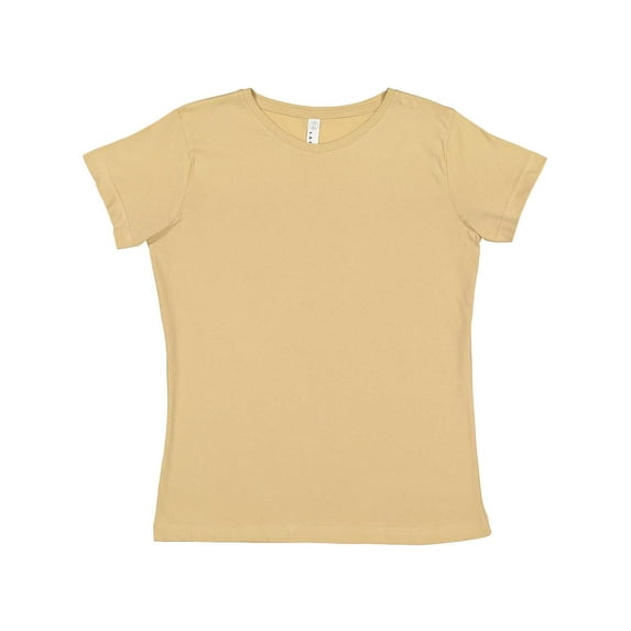 LAT B87238848 Women Fine Jersey T-Shirt, Latte - 3XL