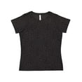 thumbnail image 1 of LAT B87238875 Women Fine Jersey T-Shirt, Black Leopard - Large, 1 of 2