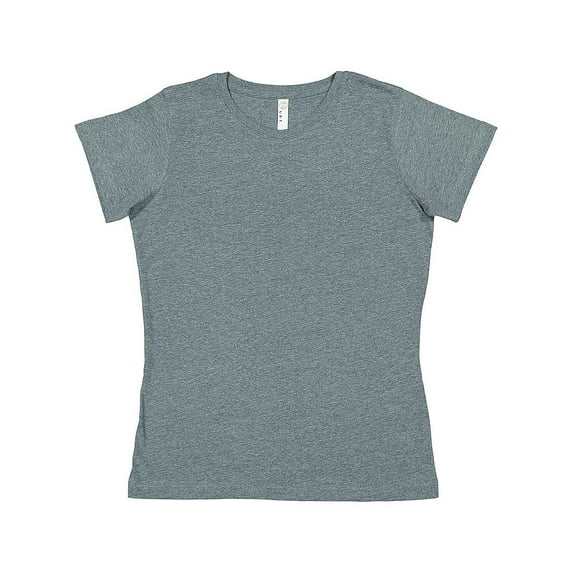 LAT B87238956 Women Fine Jersey T-Shirt, Ice Blackout - Extra Large