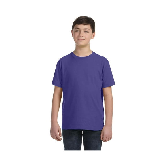 LAT Big Boy's Fine Ribbed Collar Fine Jersey T-Shirt, Style 6101