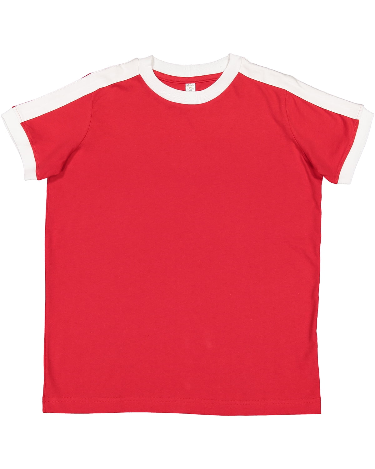 Tシャツ・カットソー RONRON PETIT CAT RINGER T SHIRT WHITE MELANGE RED RR25BST143 Grey/Red Ringer Tee | Peau de Loup