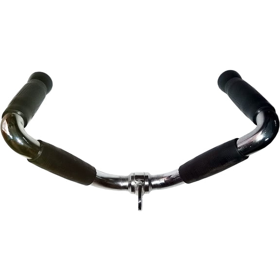 LAT Cable Machine Attachment Versatile Tricep Curl Pulldown Bar with Revolving Rubber Handle for Gym Strength Workout, Perfect for Cable Machines and LAT Pull Down Bar Exercises