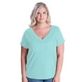 thumbnail image 1 of LAT Curvy Collection Women's Premium Jersey V-Neck Tee Size up to 4 - 26/28, 1 of 4