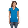 thumbnail image 1 of LAT Fine Jersey V-Neck Longer Length T-Shirt (3607) Cobalt, XL, 1 of 2