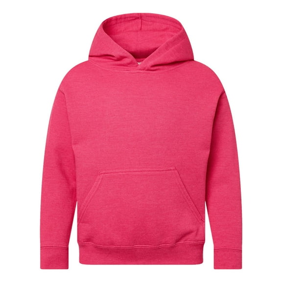 LAT Fleece Hooded Pullover Sweatshirt with Pouch Pocket (2296) Vintage Hot Pink, S