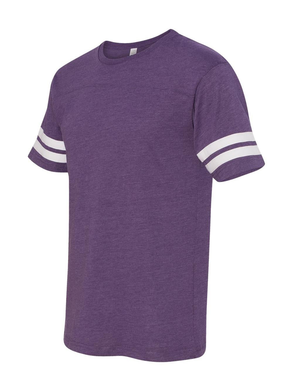 LAT Adult Vintage Football T-Shirt - Heathered Fine Jersey, 60% Cotton/40% Polyester, Size 2XL (Vintage Red/White)