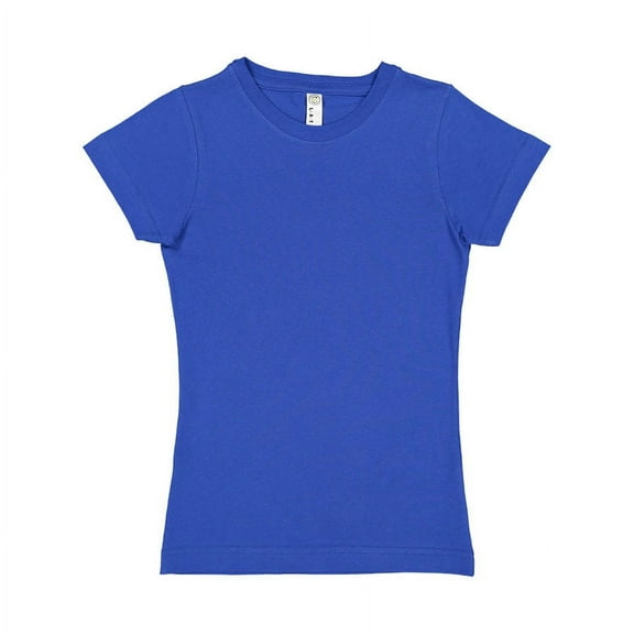 LAT Girl's Fine Jersey Longer Length T-Shirt