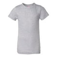 thumbnail image 1 of LAT Girls' 100% Cotton Fine Jersey Crew Neck Short Sleeve T-Shirt, Heather, X-Small, 1 of 4