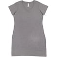 thumbnail image 1 of LAT Ladies' 100% Cotton Jersey Short Sleeve V-Neck Swim Cover-up Dress (Granite Heather, Small/Medium), 1 of 4