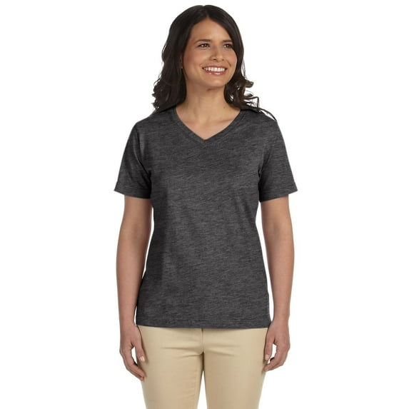 LAT Ladies' V-Neck Premium Jersey T-Shirt - L-3587