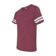 thumbnail image 1 of LAT Men's Football T-Shirt - VN BRGNDY/ BL WH - S, 1 of 3