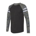 thumbnail image 1 of LAT Men's Gameday Mash-up Long Sleeve Fine Jersey Tee, Vintage Smoke/Vintage Camo/Vintage Heather, Small, 1 of 3