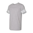thumbnail image 1 of LAT Mens Adult Football Tee, VN HTHR/BD WHT, Medium, 1 of 5