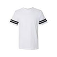 thumbnail image 1 of LAT Mens Fine Jersey Crew Neck Short Sleeve Football Tee (6937) White/Black, 2X, 1 of 9