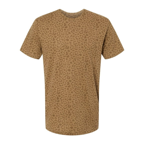 LAT Mens Fine Jersey Short Sleeve Tee (6901), Brown Leopard, 4X