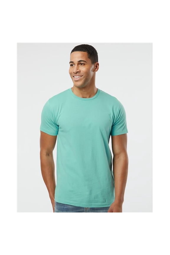 LAT Mens Fine Jersey Short Sleeve Tee (6901), Sunset, Large