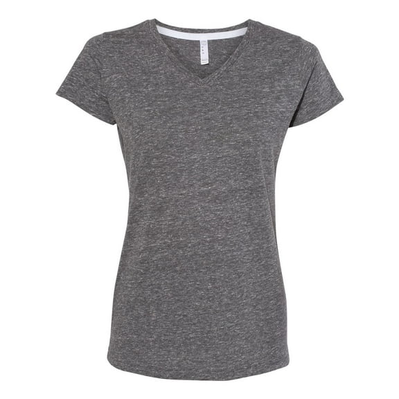 LAT New Women IWPF Women's Harborside Mélange V-Neck T-Shirt