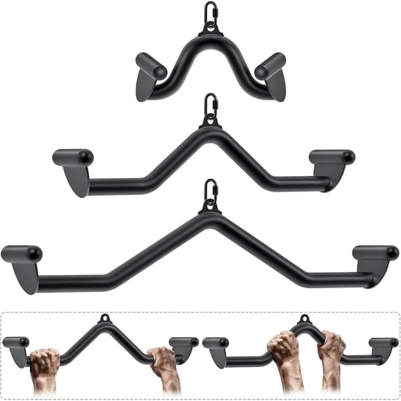 LAT Pull Down Bars  Machine Attachment Heavy Duty Steel Tubing Structure  Gym Workout Attachments Triceps Press Down Bar for  Machine  Strength  V-Bar Rowing Set
